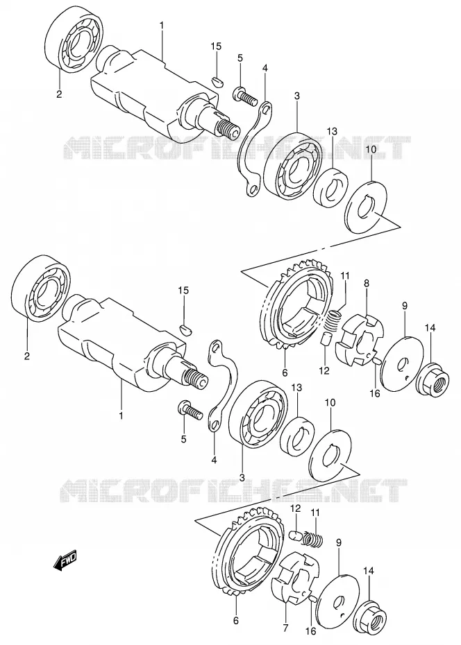 CRANK BALANCER (MODELE P/R/S/T) Suzuki MOTO 650 DR 1996  DR650RSET(E4)