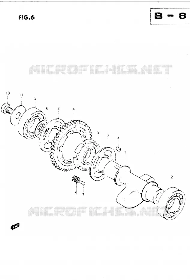CRANK BALANCER Suzuki MOTO 250 DR 1983  DR250SD(E1)
