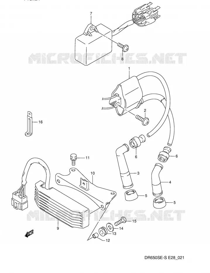 ELEKTRISCH (MODELE N/P) Suzuki MOTO 650 DR 1993  DR650SP(E28)