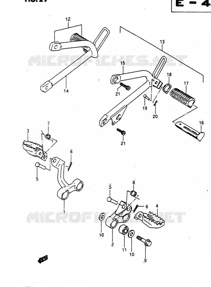 FOOTREST Suzuki MOTO 650 DR 1990  DR650RL(L)