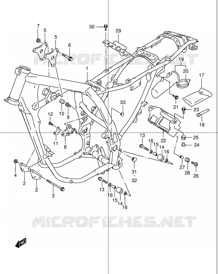 FRAME (MODELE K2/K3/K4/K5) Suzuki MOTO 650 DR 2003  DR650SEK3(E4)