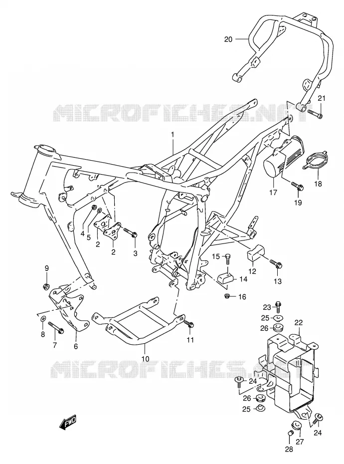 FRAME Suzuki MOTO 200 DR 2000  DR200SEY(E24)