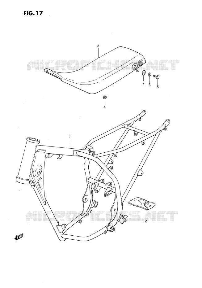 FRAME Suzuki MOTO 80 DS 1990  DS80L(E3)
