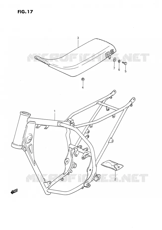 FRAME Suzuki MOTO 80 DS 1991  DS80M(E24)