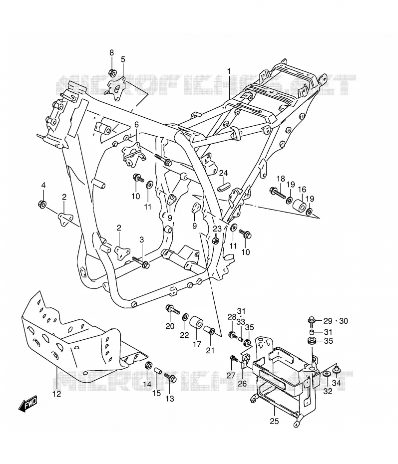 FRAME Suzuki MOTO 800 DR 1993  DR800SUP