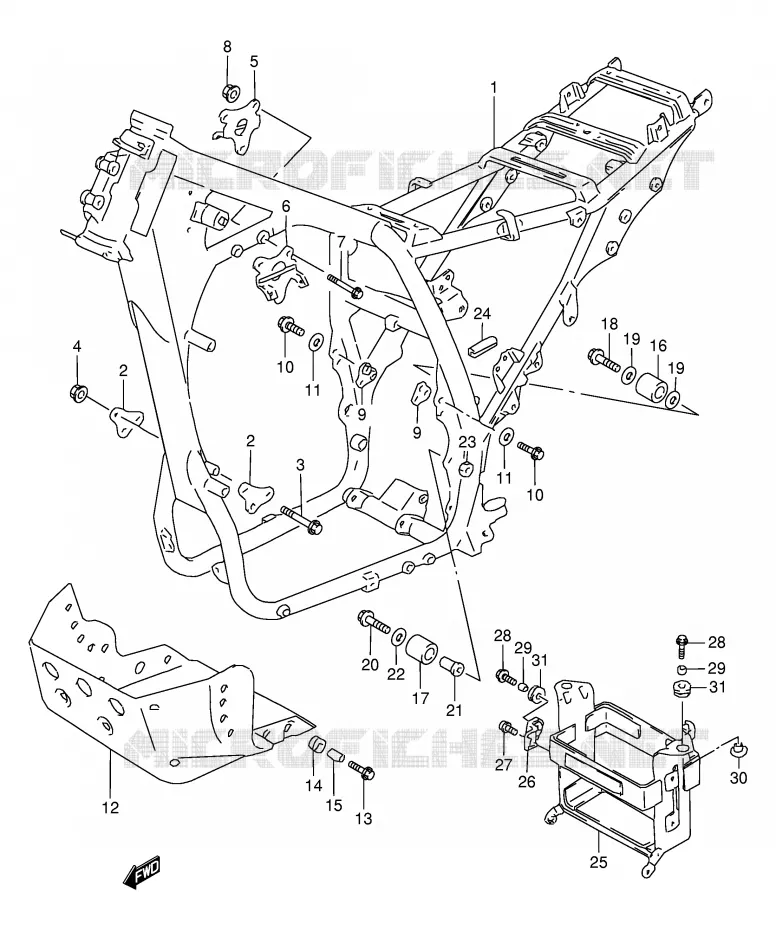 FRAME Suzuki MOTO 800 DR 1997  DR800SUV