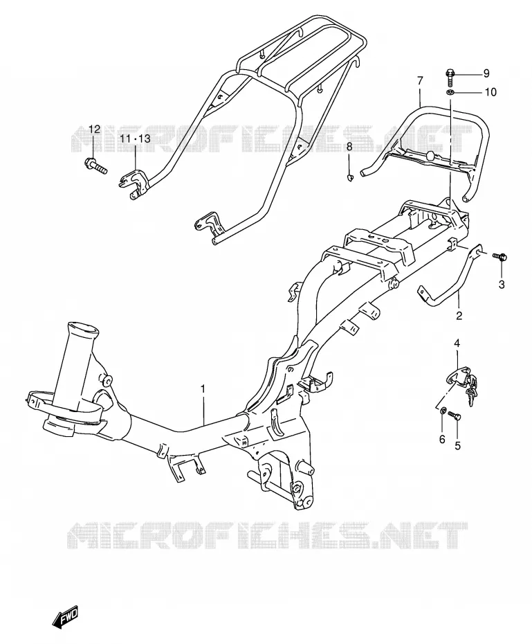 FRAME Suzuki SCOOTER 100 FB 1994  FB100R(E71)