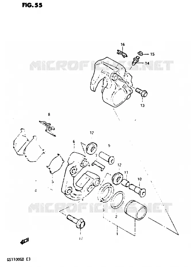 FRONT CALIPER Suzuki MOTO 1100 GS-G 1982  GS1100GZ(Z/D)