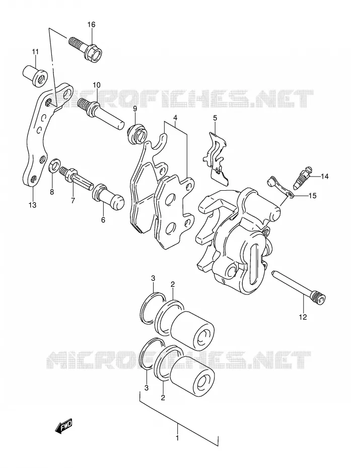 FRONT CALIPER Suzuki MOTO 250 DR 1994  DR250SR(E24)