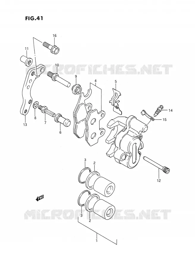 FRONT CALIPER Suzuki MOTO 350 DR 1994  DR350SHR(E2)