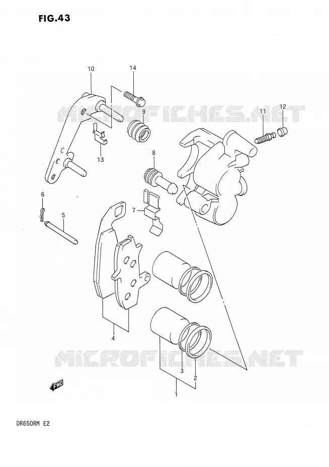 FRONT CALIPER Suzuki MOTO 650 DR 1990  DR650RL(E2)