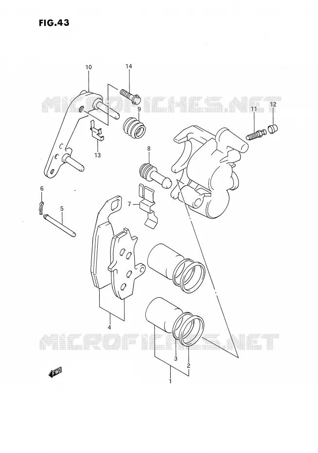 FRONT CALIPER Suzuki MOTO 650 DR 1994  DR650R(E4)