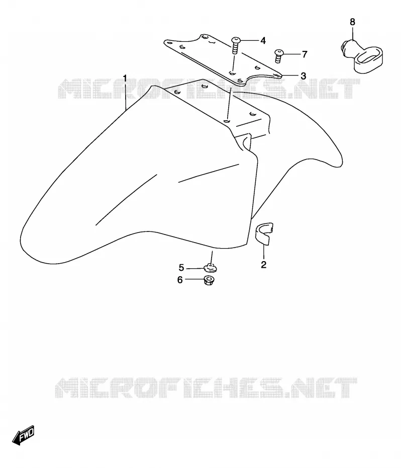 FRONT FENDER (MODELE K3) Suzuki MOTO 500 GS-F 2004  GS500FUK4(P19)