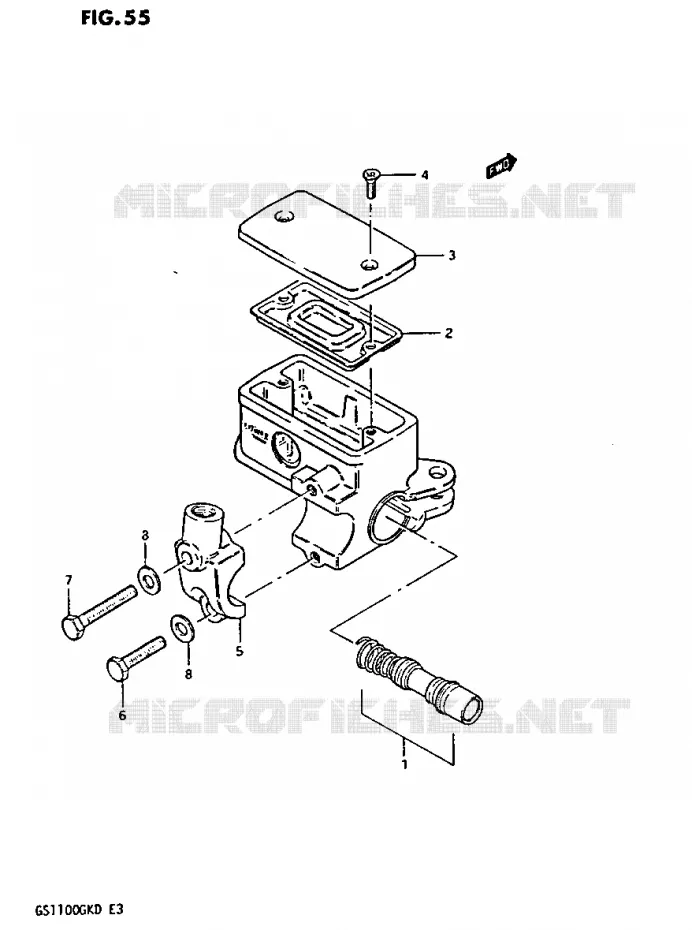 FRONT HOOFDREMCILINDER Suzuki MOTO 1100 GS-G 1982  GS1100GKZ(Z/2/D)
