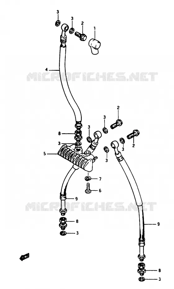 FRONT REMSLANG Suzuki MOTO 1150 GS 1985  GS1150EFF(E/F/G)