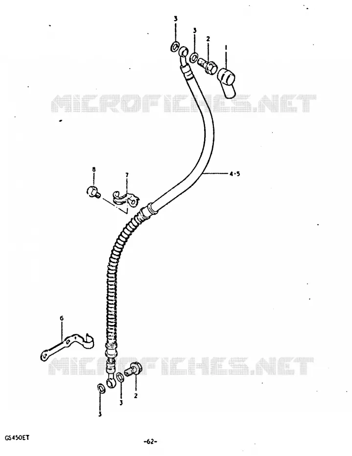 FRONT REMSLANG Suzuki MOTO 450 GS-E 1980  GS450ET(T)