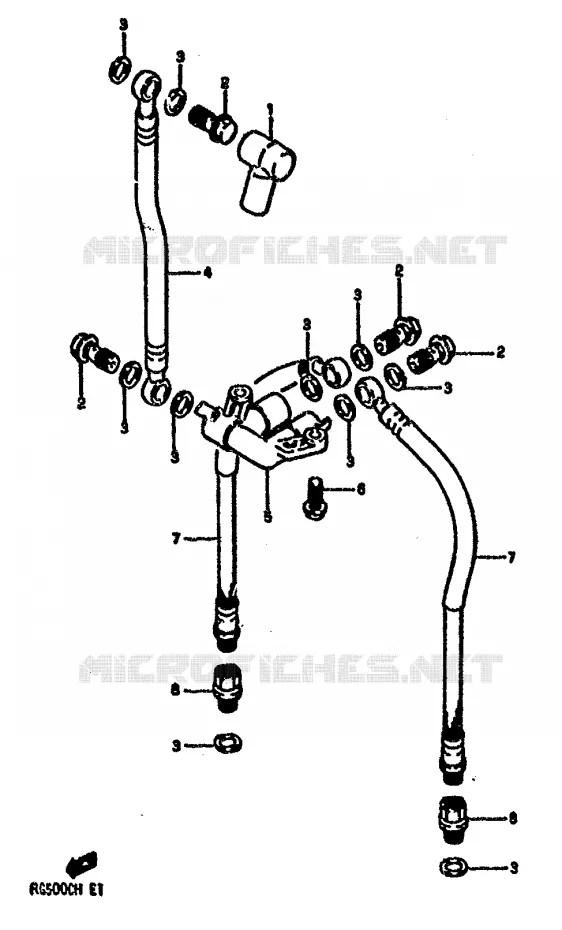 FRONT REMSLANG Suzuki MOTO 500 GS-E 1990  GS500EL(E1)