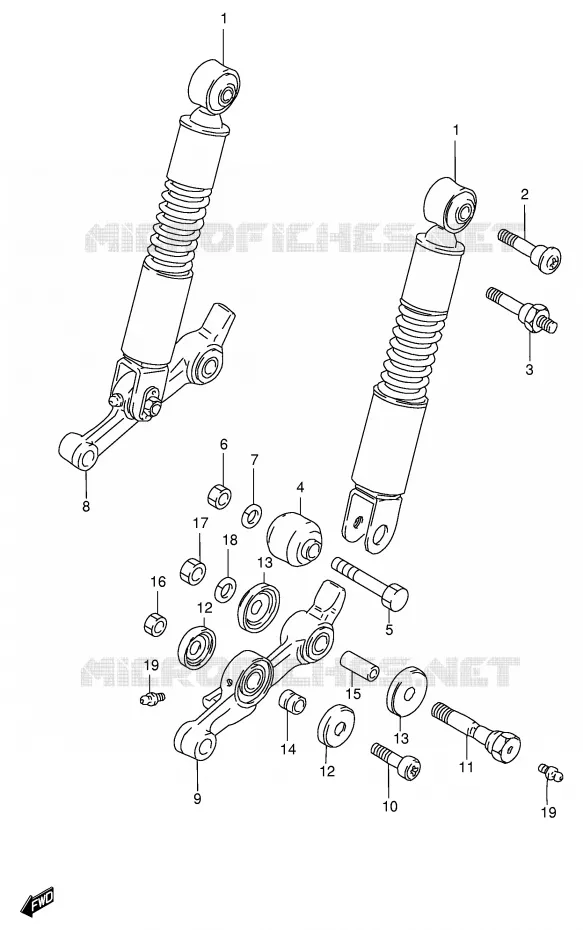 FRONT SCHOKDEMPER Suzuki SCOOTER 100 FB 1994  FB100DR(E71)