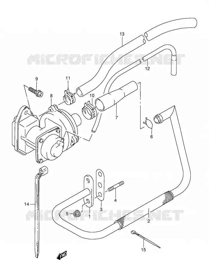 FUEL EVAP SYSTEM (E18) Suzuki MOTO 350 DR 1999  DR350SEX(E2)
