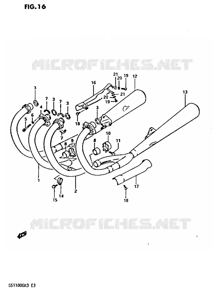 GELUIDDEMPER Suzuki MOTO 1100 GS-G 1982  GS1100GK2(Z/2/D)