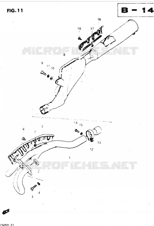 GELUIDDEMPER Suzuki MOTO 250 DR 1983  DR250SD(E1)