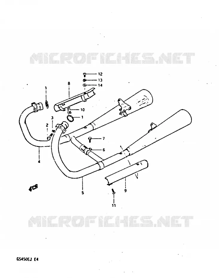 GELUIDDEMPER Suzuki MOTO 450 GS-S 1988  GS450SUJ(E/F/G/H/J)