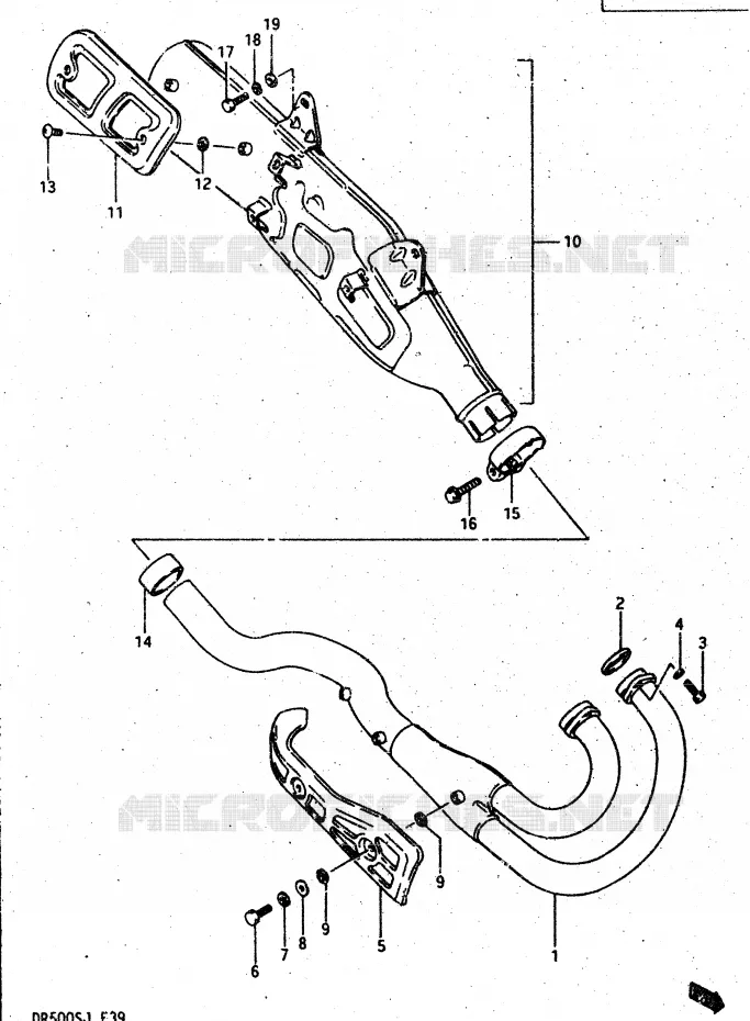 GELUIDDEMPER Suzuki MOTO 500 DR 1987  DR500SH(G/H/J)