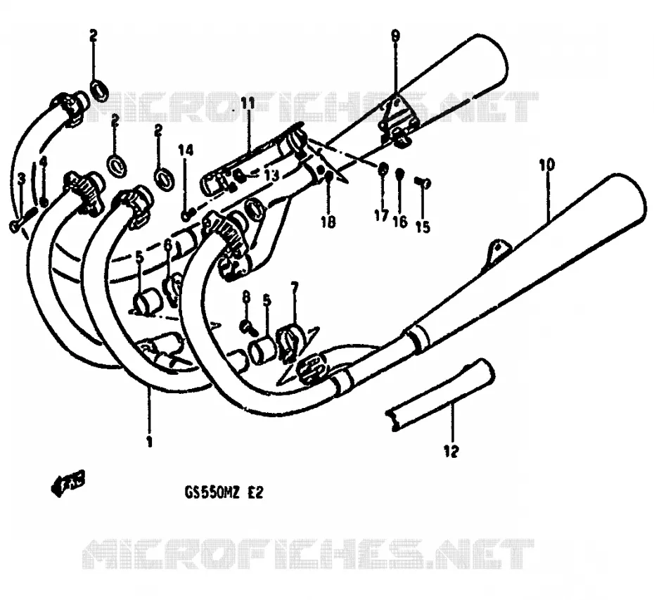 GELUIDDEMPER Suzuki MOTO 550 GS 1981  GS550MX(X/Z)