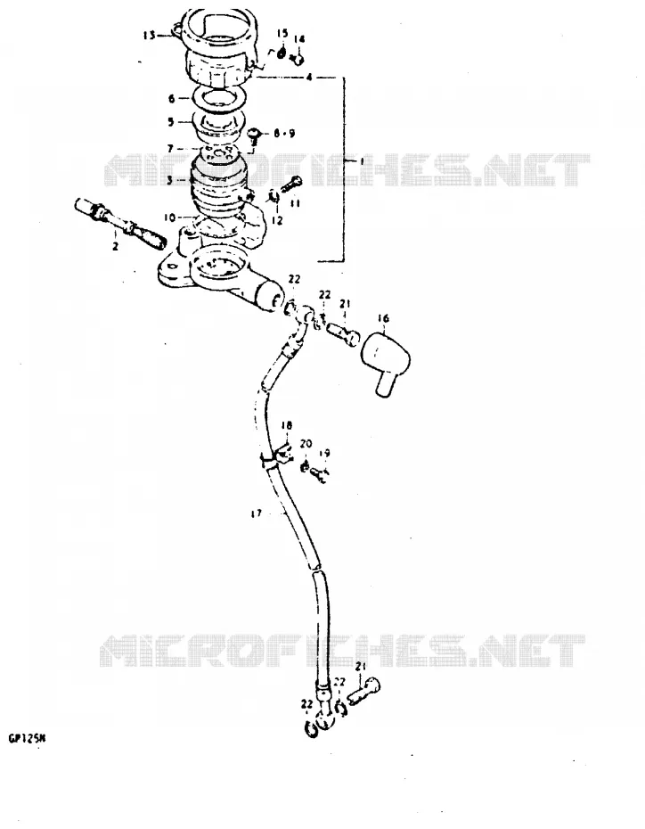 HOOFDREMCILINDER (GP125C, GP125N) Suzuki MOTO 125 GP 1978  GP125UC(C/N)