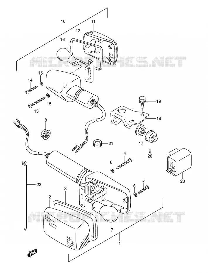 INDICATOREN (MODELE M/N/P) Suzuki MOTO 800 DR 1993  DR800SP(E4)
