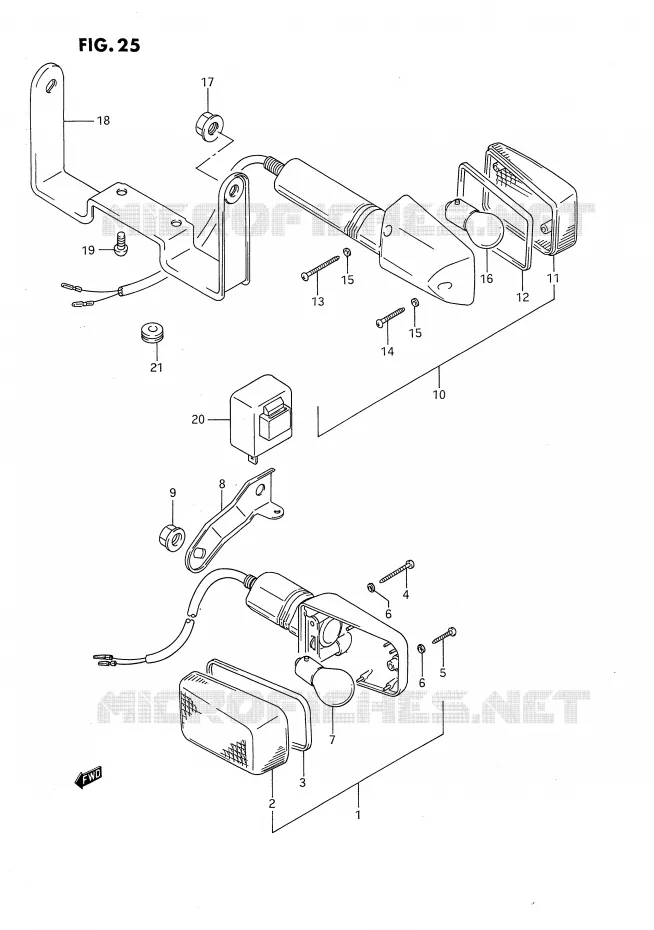 INDICATOREN (MODELE N/P) Suzuki MOTO 650 DR 1992  DR650RUN(E4)
