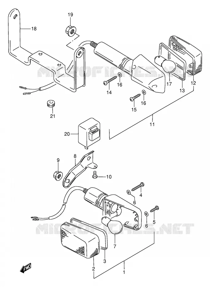 INDICATOREN (MODELE R) Suzuki MOTO 650 DR 1995  DR650REUS(E2)