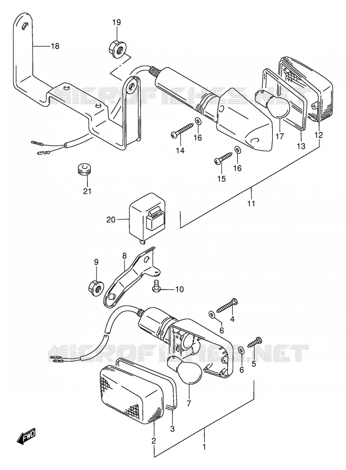 INDICATOREN (MODELE S) Suzuki MOTO 650 DR 1994  DR650RER(E2)