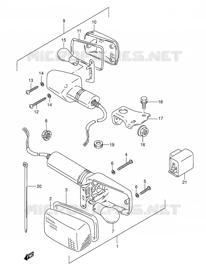 INDICATOREN (MODELE T) Suzuki MOTO 800 DR 1994  DR800SUR