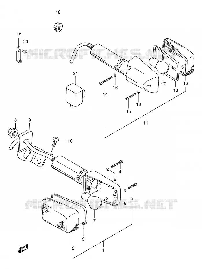 INDICATOREN Suzuki MOTO 125 DR 1998  DR125SEW(E4)
