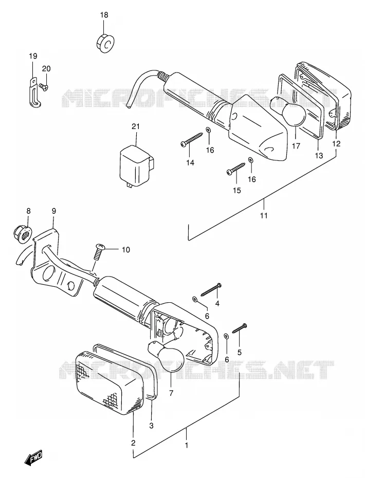 INDICATOREN Suzuki MOTO 200 DR 1997  DR200SEV(E24)