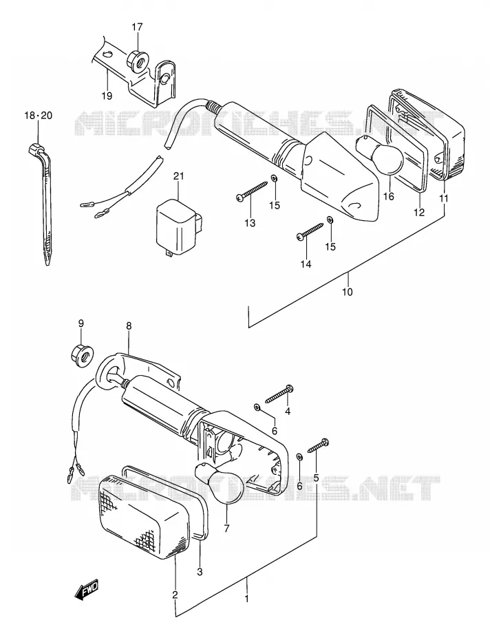 INDICATOREN Suzuki MOTO 250 DR 1991  DR250SM(E24)