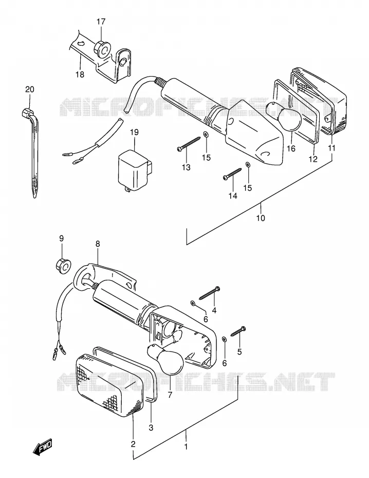 INDICATOREN Suzuki MOTO 250 DR 1995  DR250SES(E24)