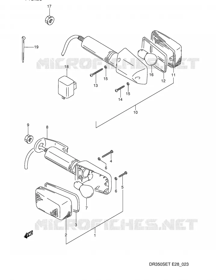 INDICATOREN Suzuki MOTO 350 DR 1992  DR350SN(E28)