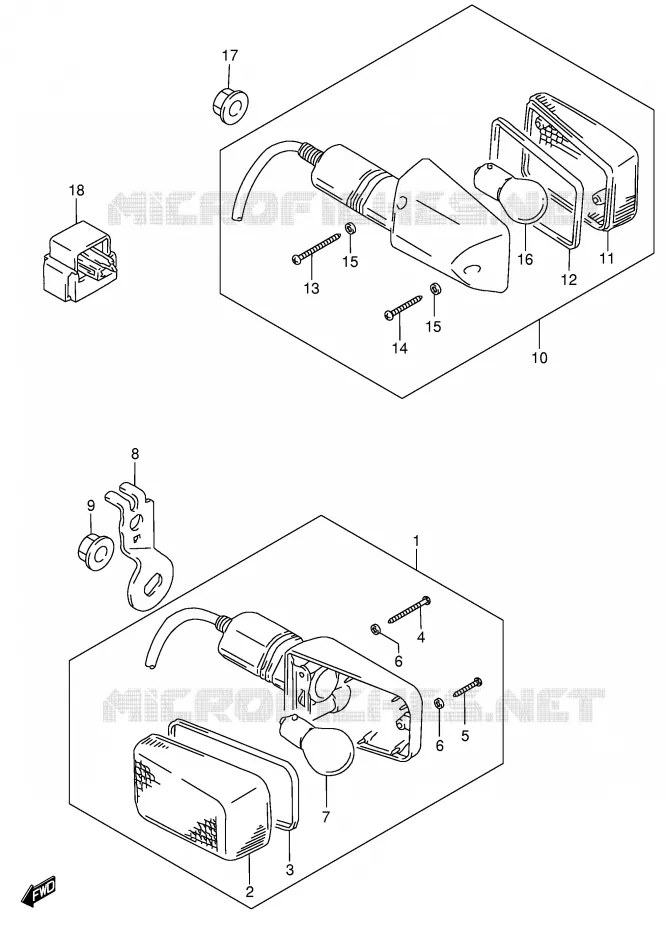 INDICATOREN Suzuki MOTO 650 DR 2001  DR650SEK1(E4)