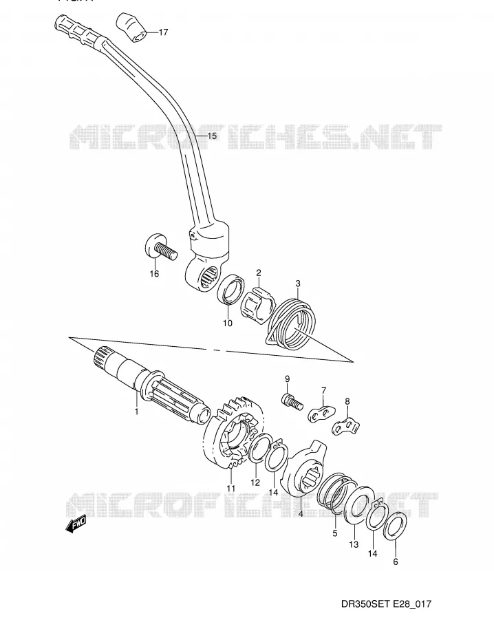 KICKSTARTER  (MODELE L/M/N/P) Suzuki MOTO 350 DR 1993  DR350SP(E28)