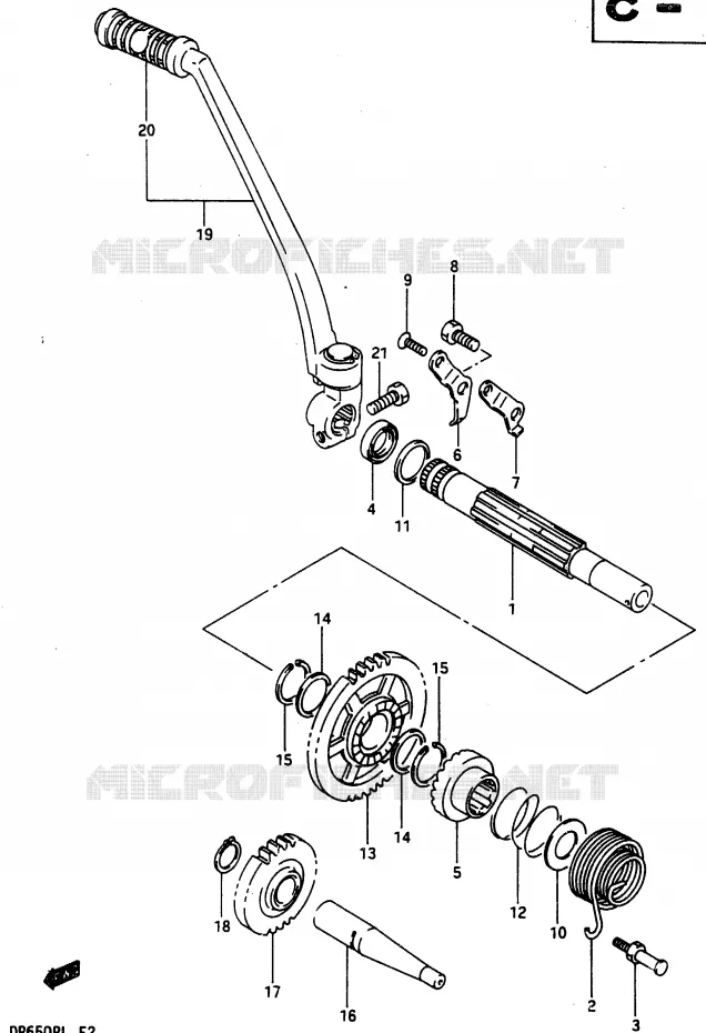 KICKSTARTER Suzuki MOTO 650 DR 1990  DR650RL(L)