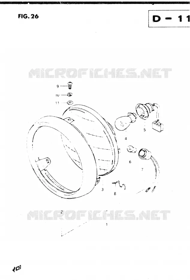 KOPLAMP (E24) Suzuki MOTO 250 DR 1982  DR250SZ(E1)