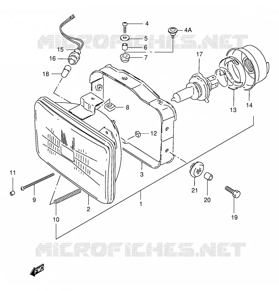 KOPLAMP Suzuki MOTO 125 DR 2000  DR125SEUY(E4)