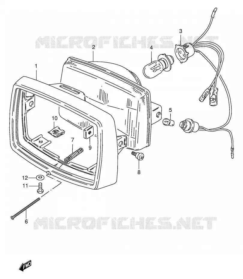 KOPLAMP Suzuki SCOOTER 100 FB 1994  FB100DR(E71)