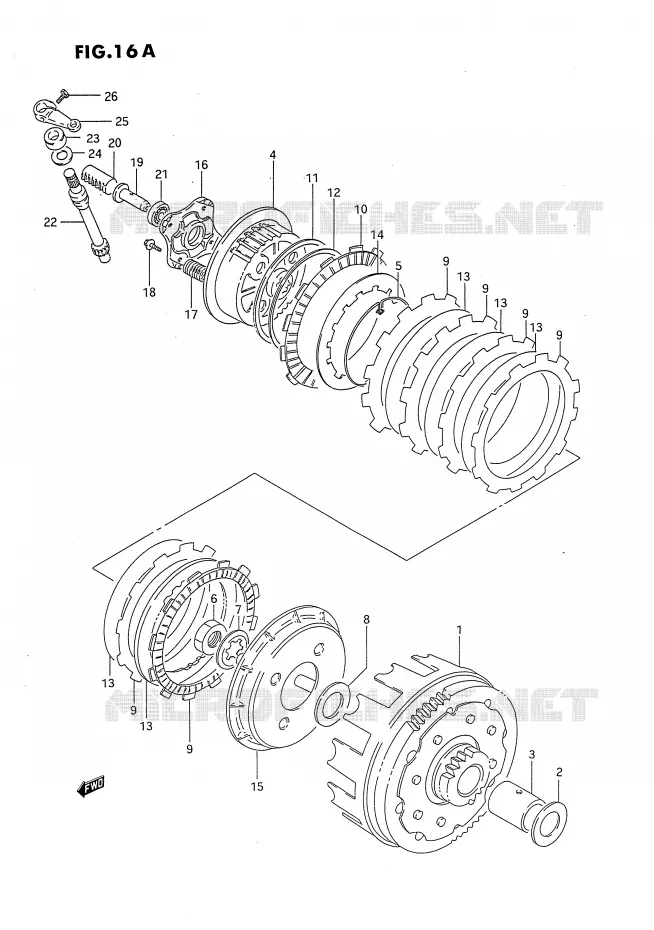 KOPPELING (MODELE R) Suzuki MOTO 650 DR 1994  DR650RUR(E4)