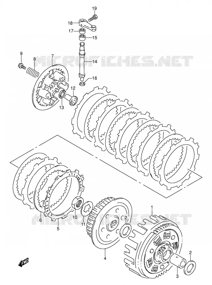 KOPPELING Suzuki MOTO 250 DR 1990  DR250SL(E24)