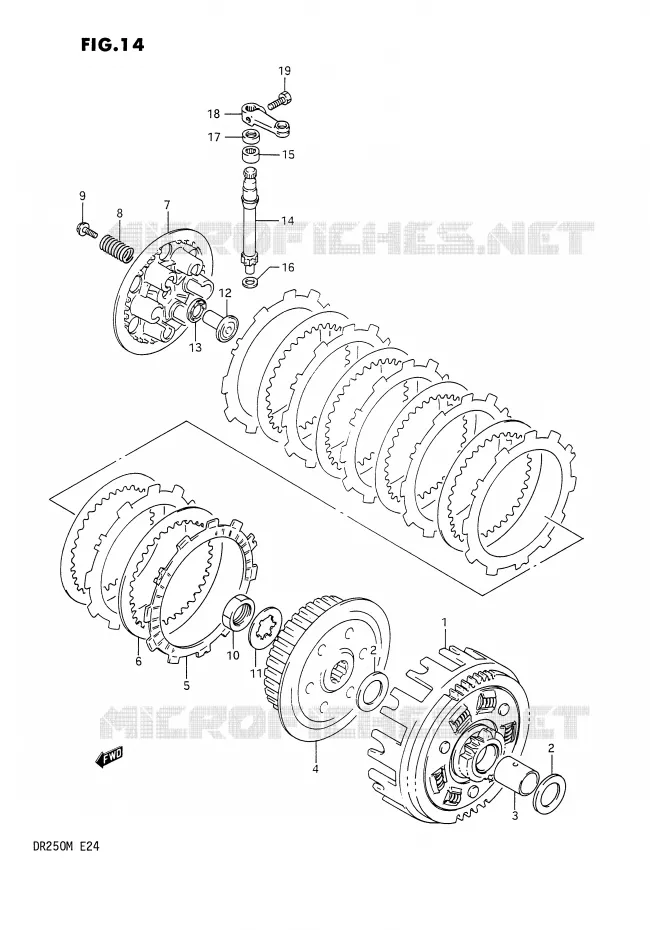 KOPPELING Suzuki MOTO 250 DR 1991  DR250M(E24)