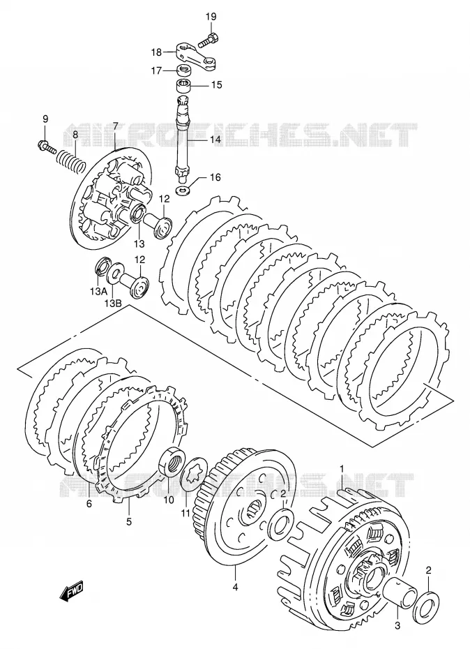 KOPPELING Suzuki MOTO 350 DR 1990  DR350L(E1)