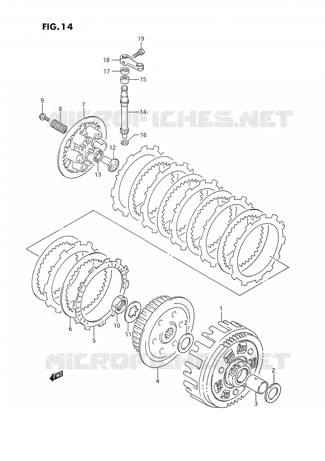 KOPPELING Suzuki MOTO 350 DR 1994  DR350SHR(E2)